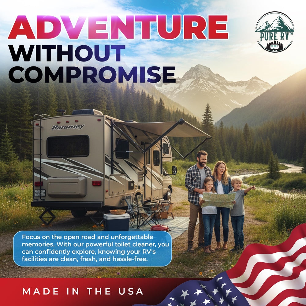 Pure RV protects toilet seals while breaking down waste