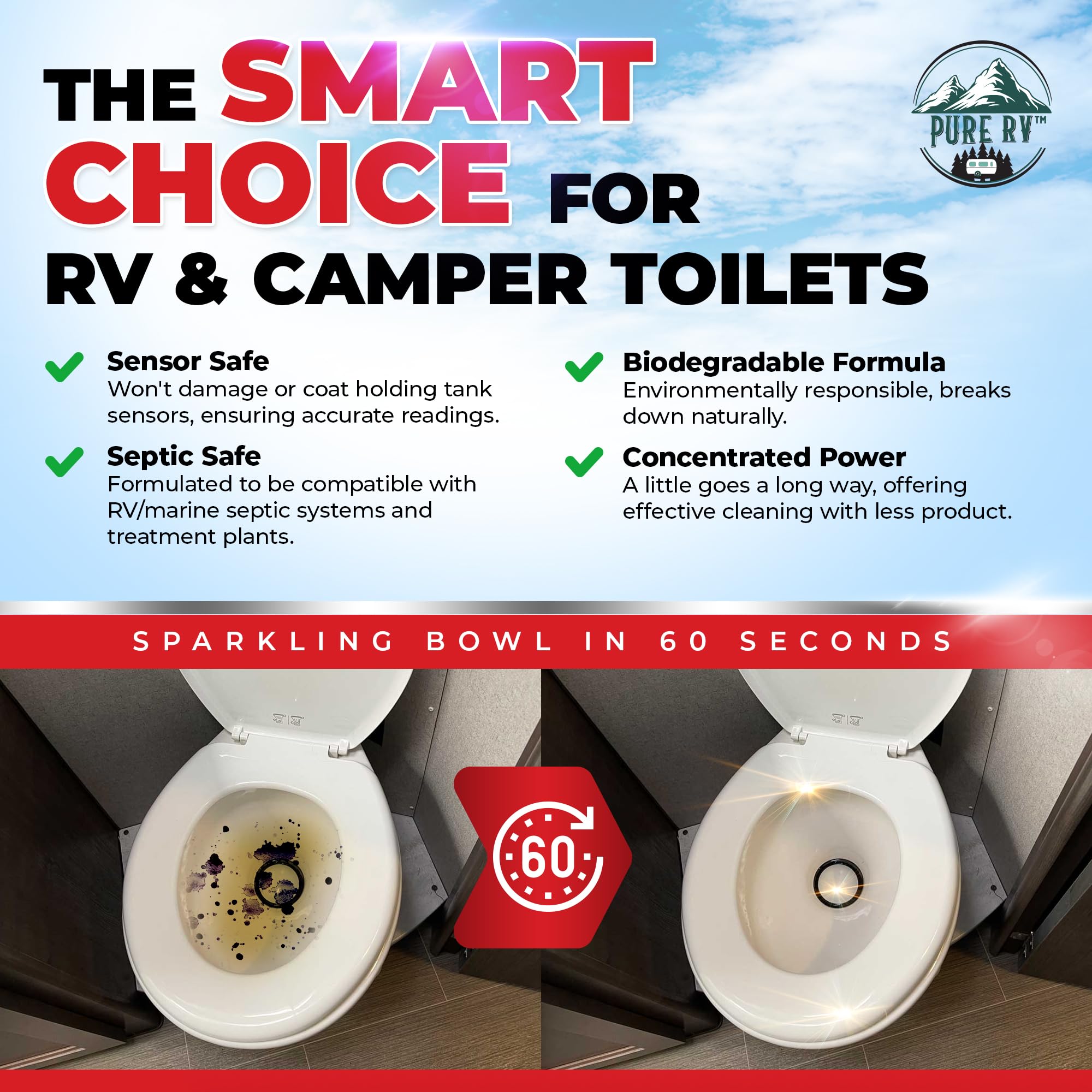 Septic-safe formula from Pure RV protects RV waste systems