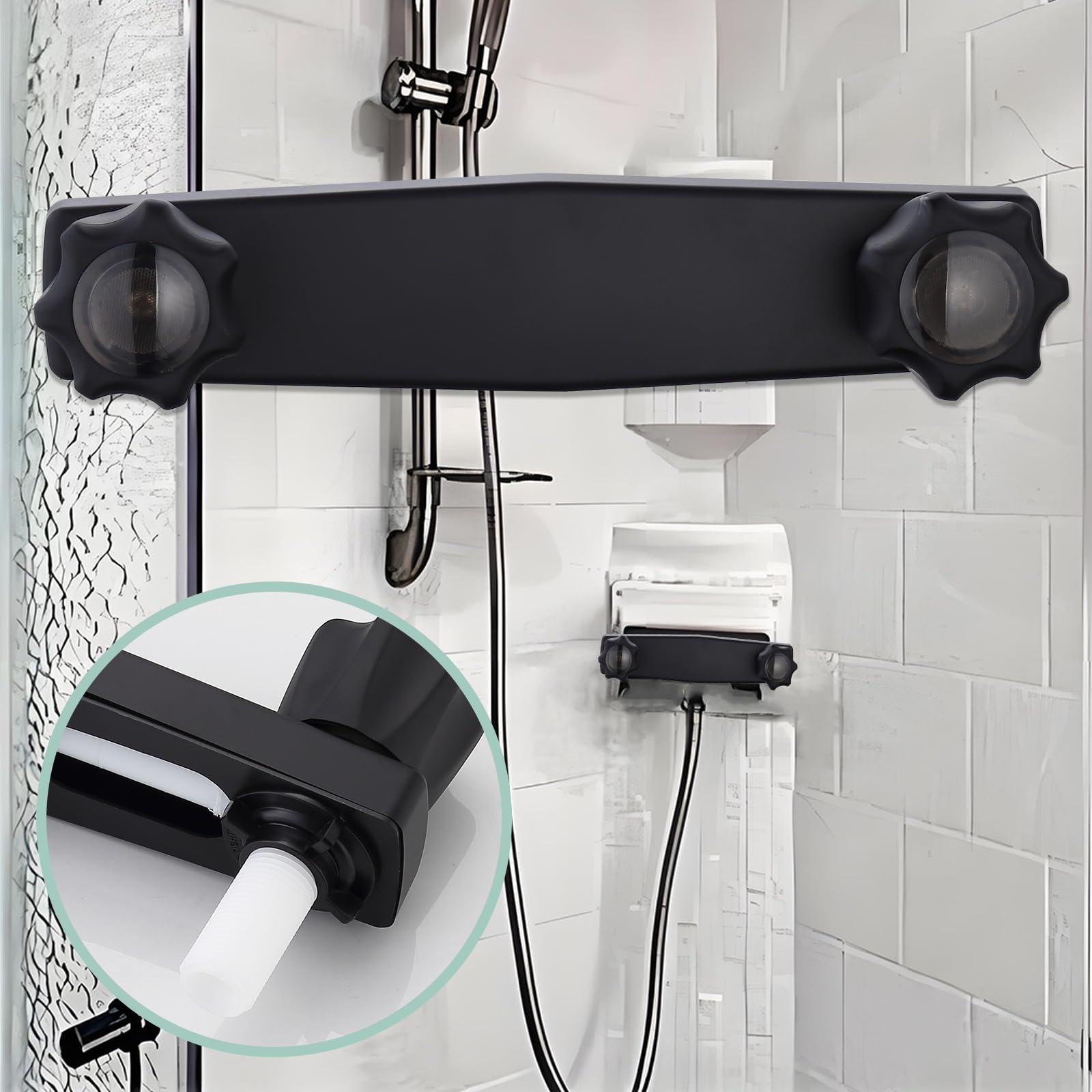 PureHaven two-handle wall-mount faucet with simple installation.