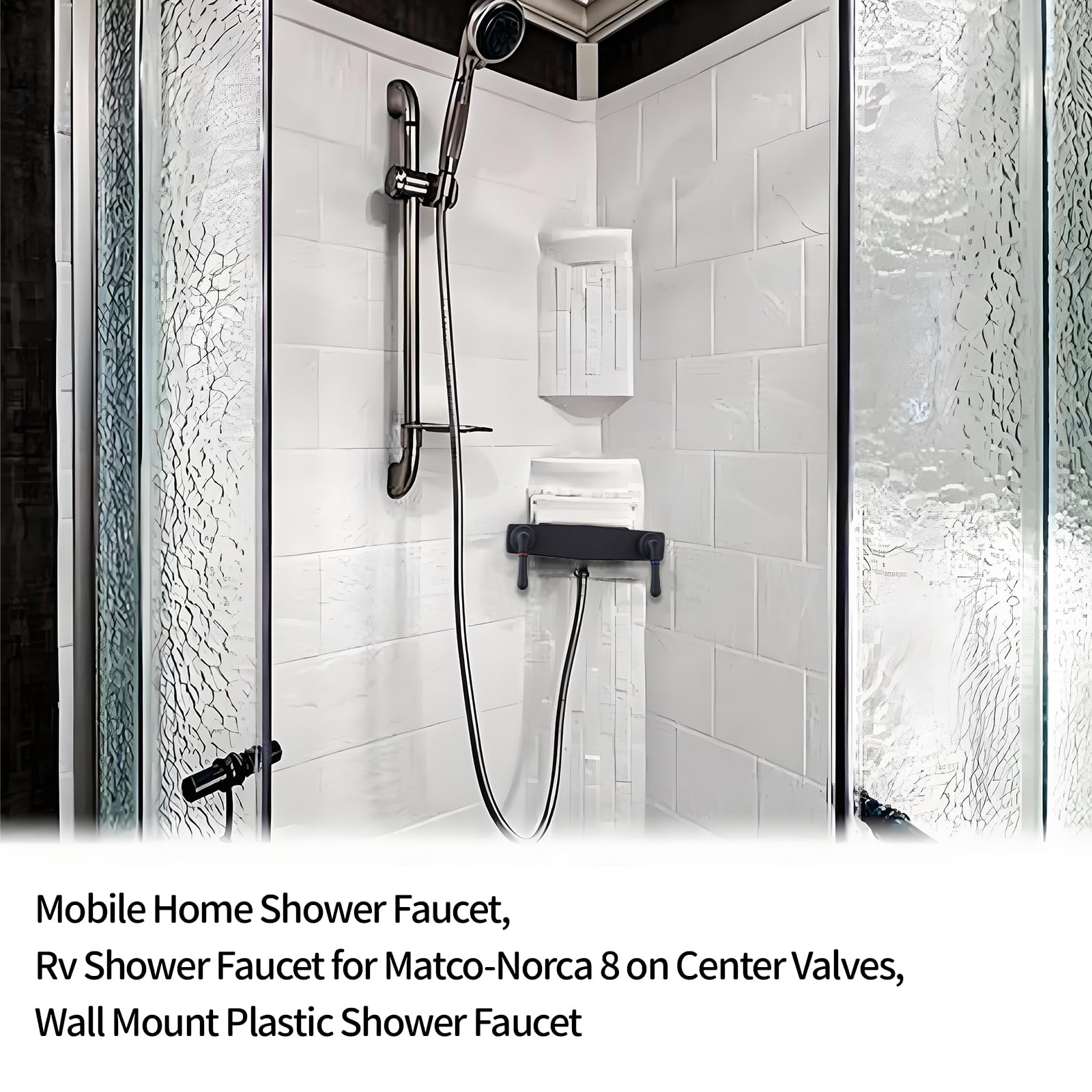 PureHaven wall-mount faucet 8in with two valves enables steady water flow