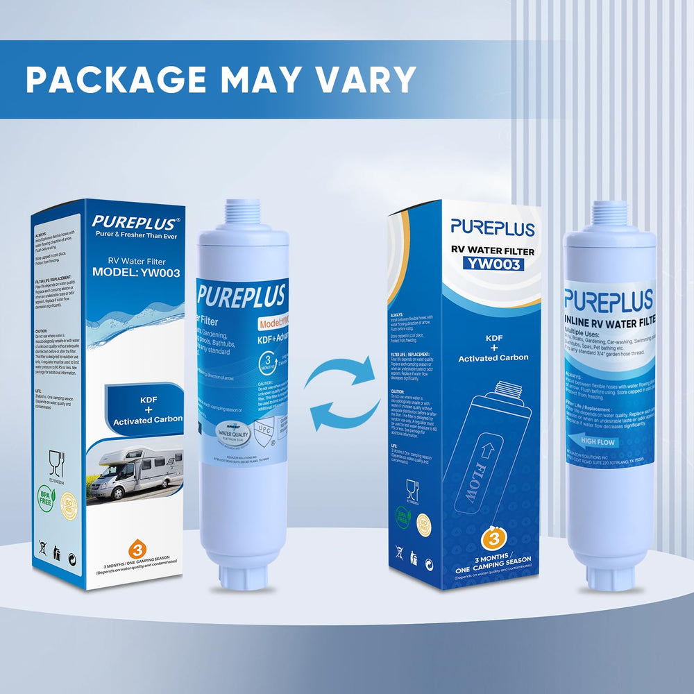 PUREPLUS certification badges confirm trusted safety for drinking water