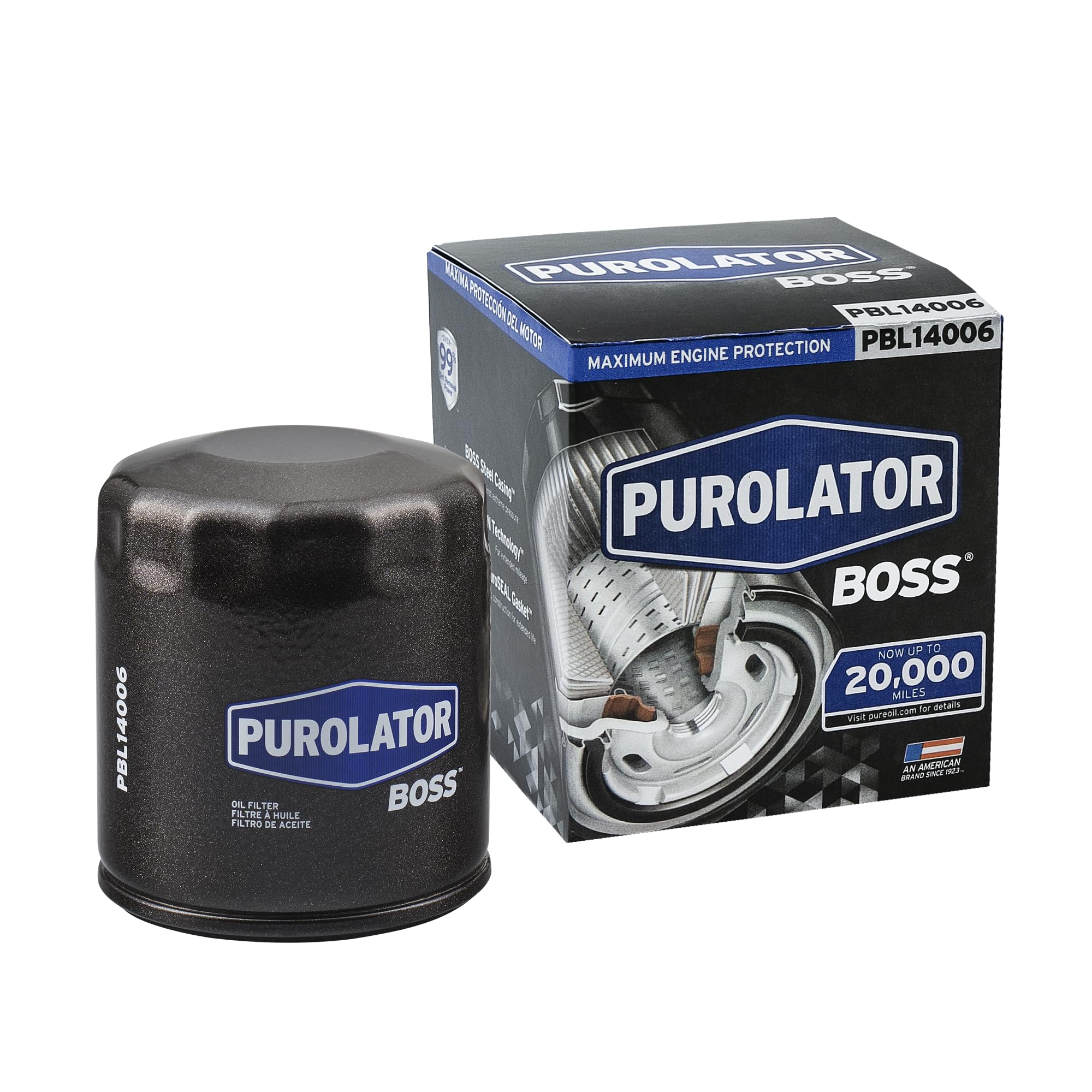 Purolator BOSS PBL14006 filter body shown for durable engine protection
