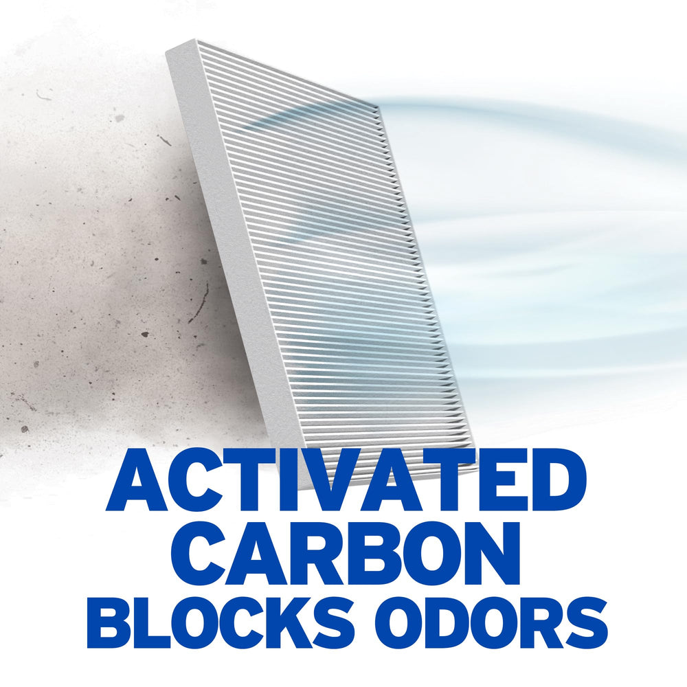 Close-up of Purolator C21471C micro-woven fibers capturing fine dirt particles.
