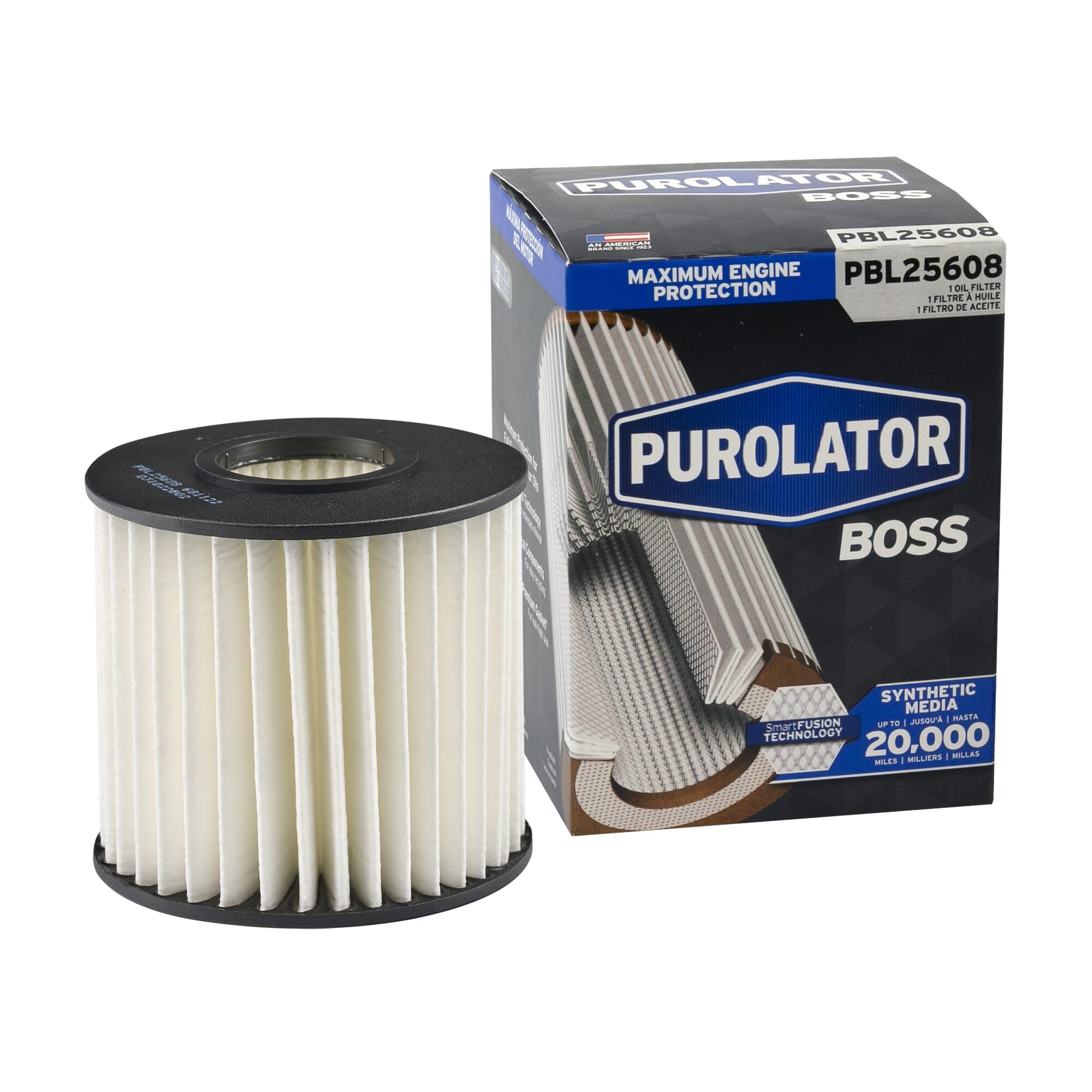 PurolatorBOSS PBL25608 media closeup showing filtration quality