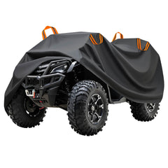 Puroma ATV Cover XL front view protects a quad from rain and dust.