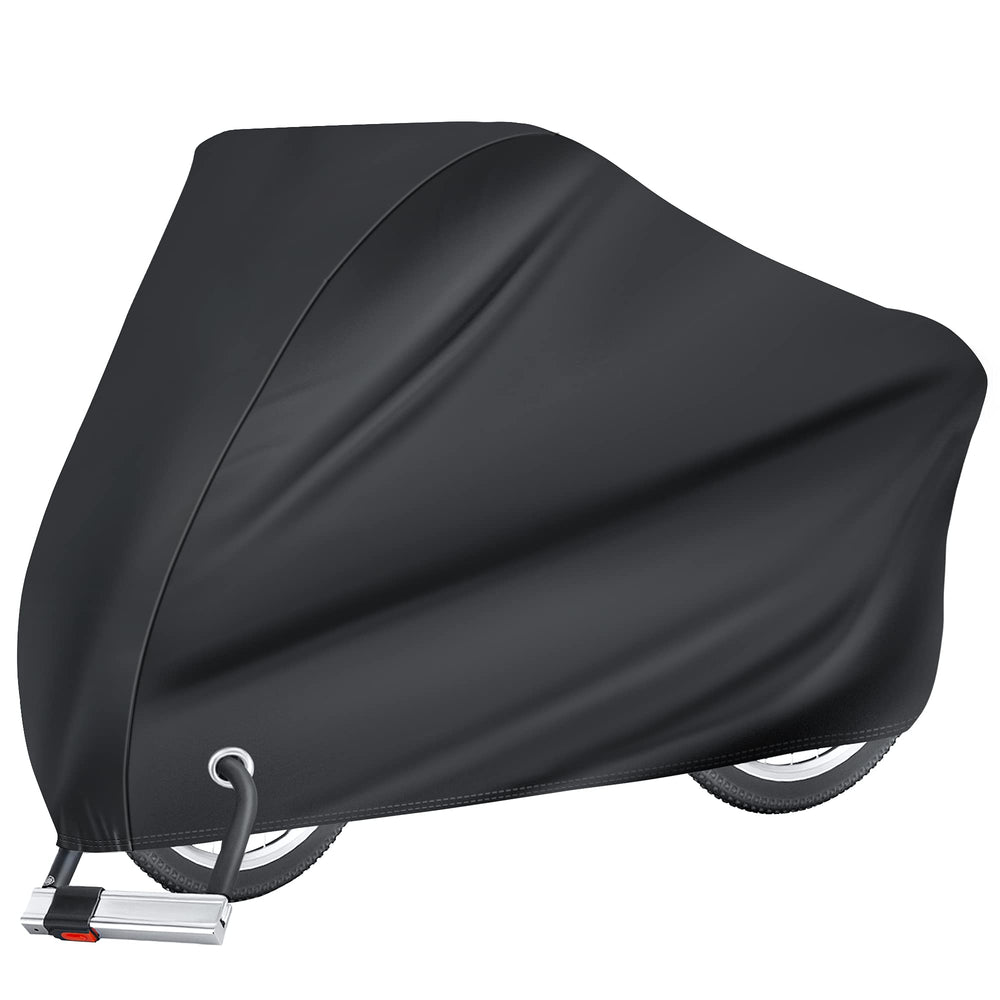 Puroma bike cover protecting a single bike from rain and dust — front view.