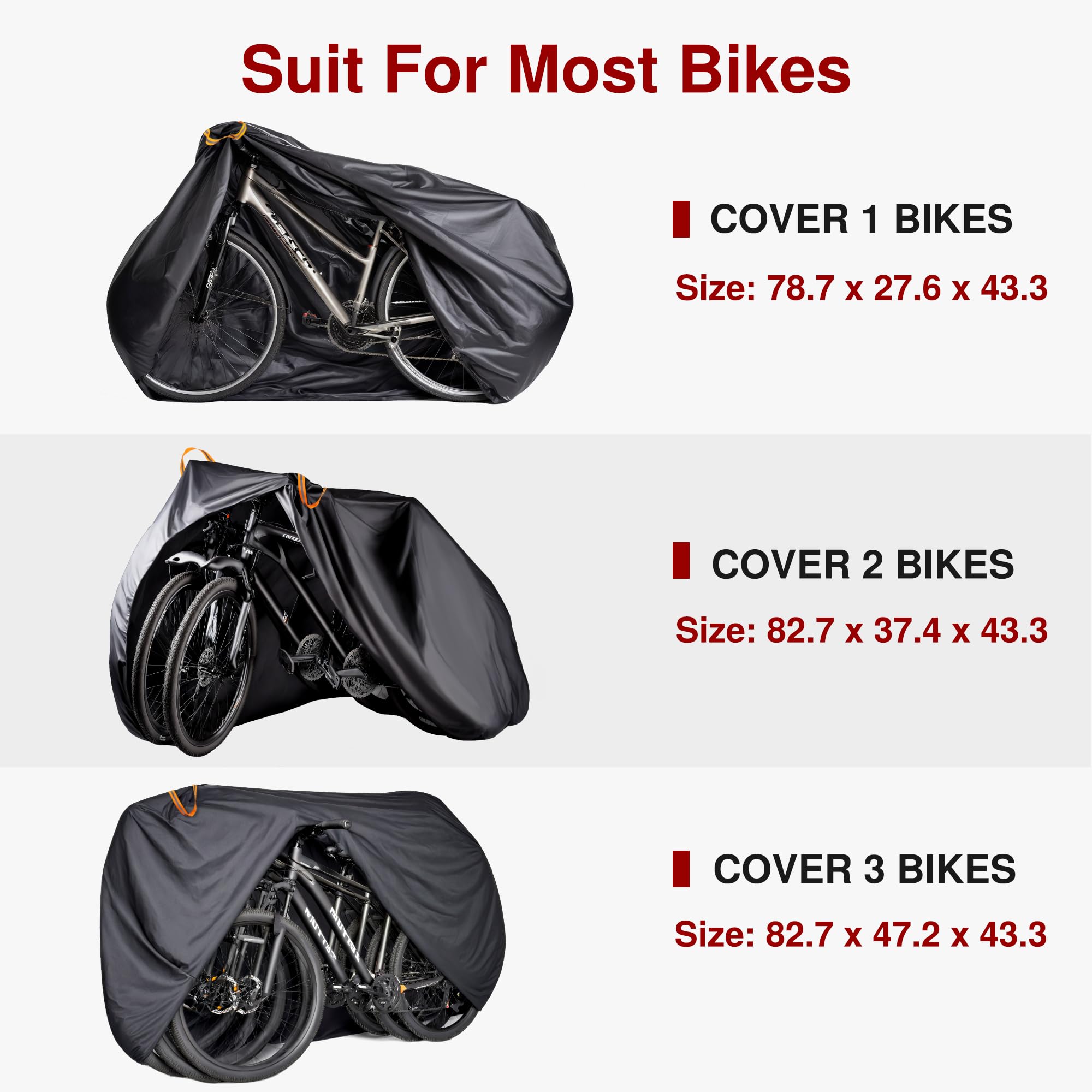 Puroma bike cover shielding two bikes from weather, shown from the side.