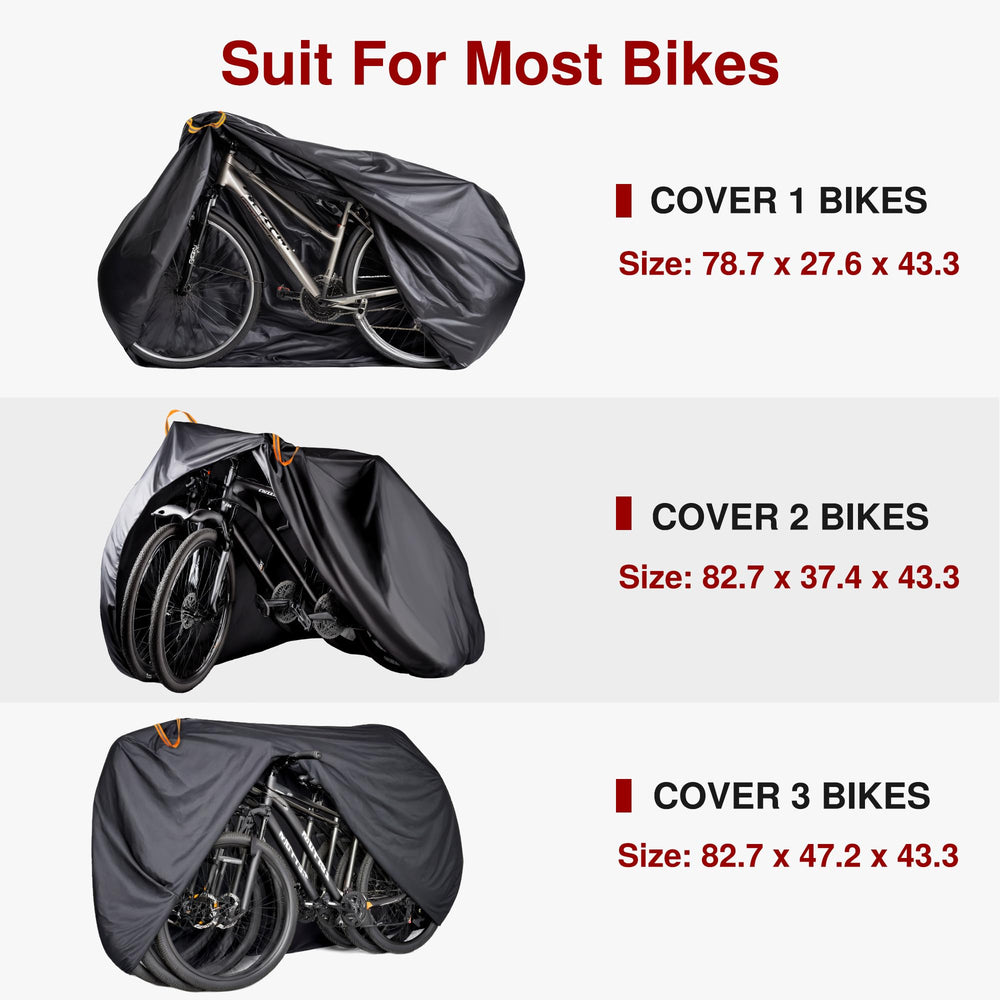Puroma bike cover shielding two bikes from weather, shown from the side.