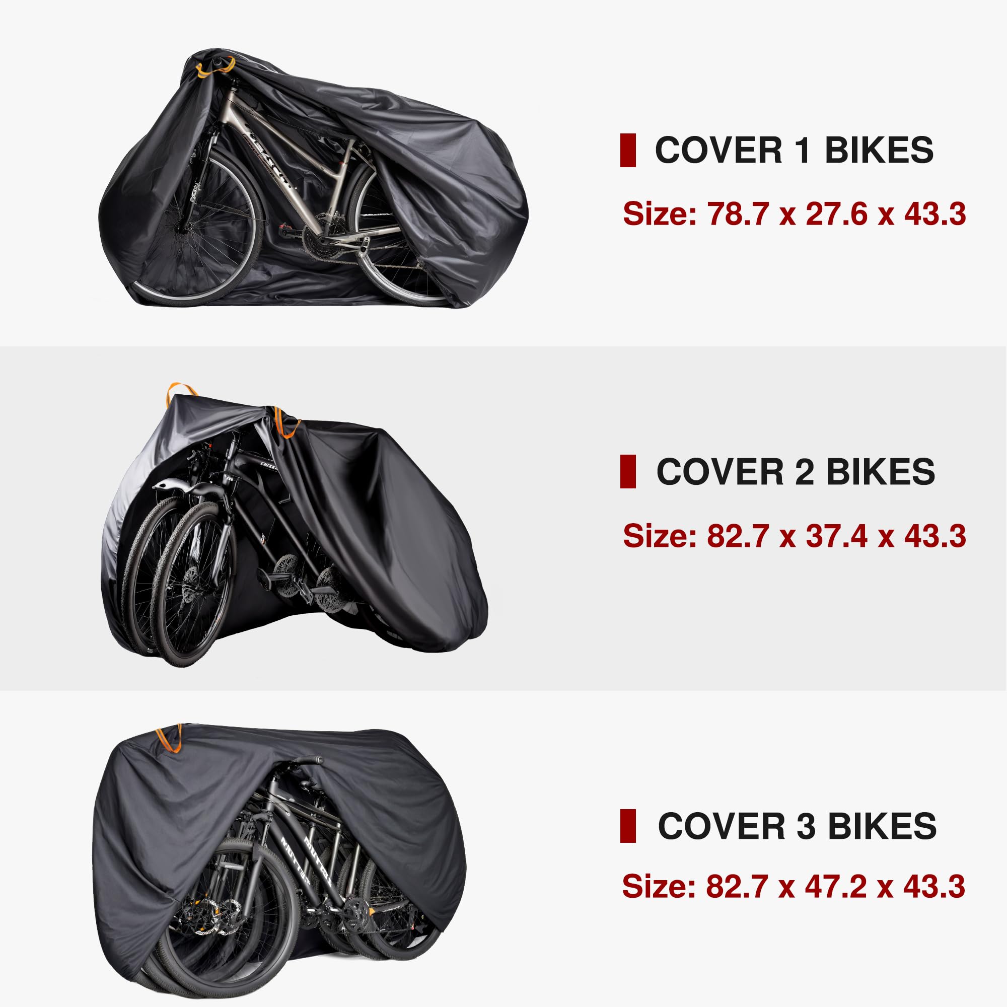 Puroma bike cover shown with two bikes under protection for storage convenience.