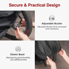 Puroma bike cover fully protects three bikes in a wide coverage view.
