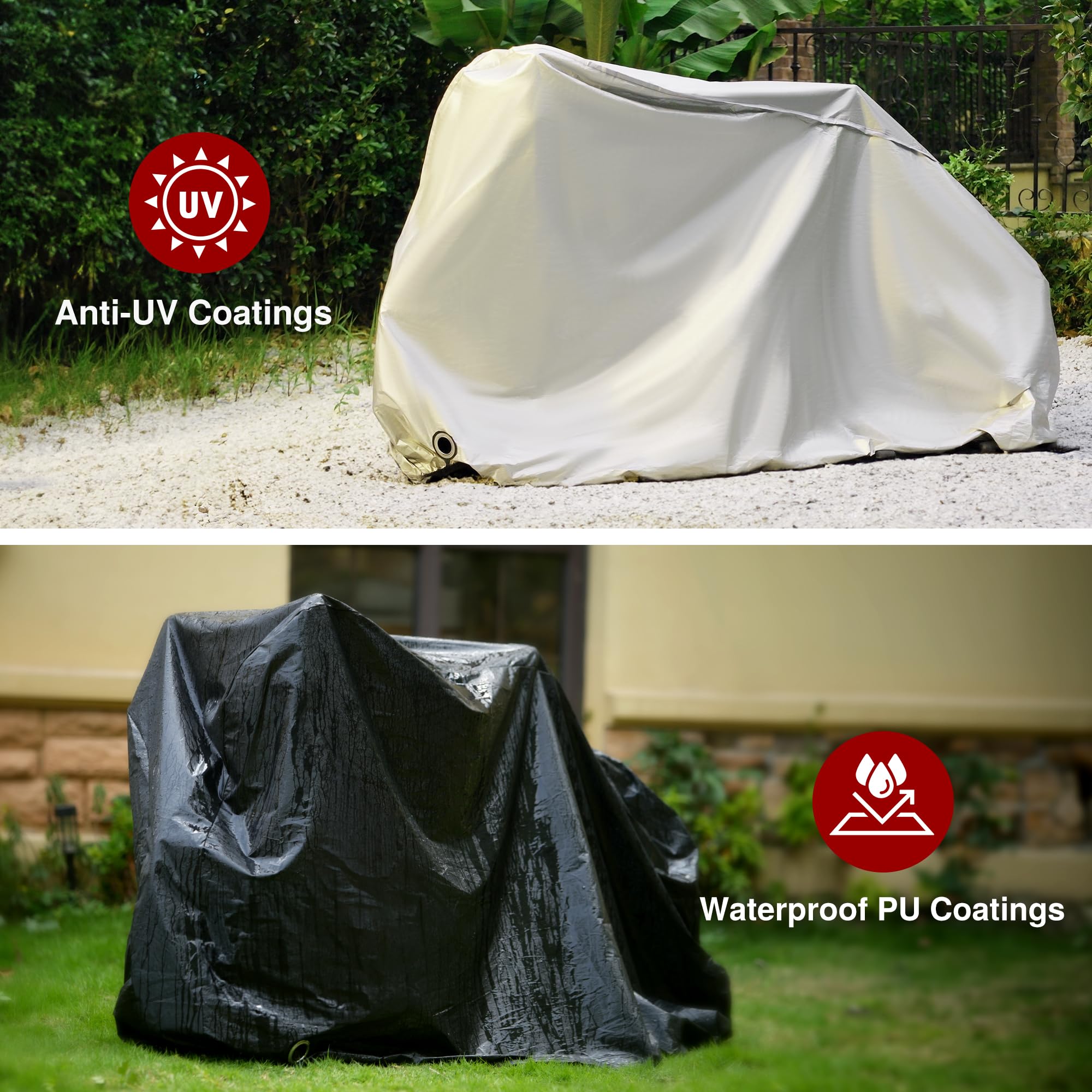 Puroma bike cover fitting bikes up to 29 inches for versatile use.