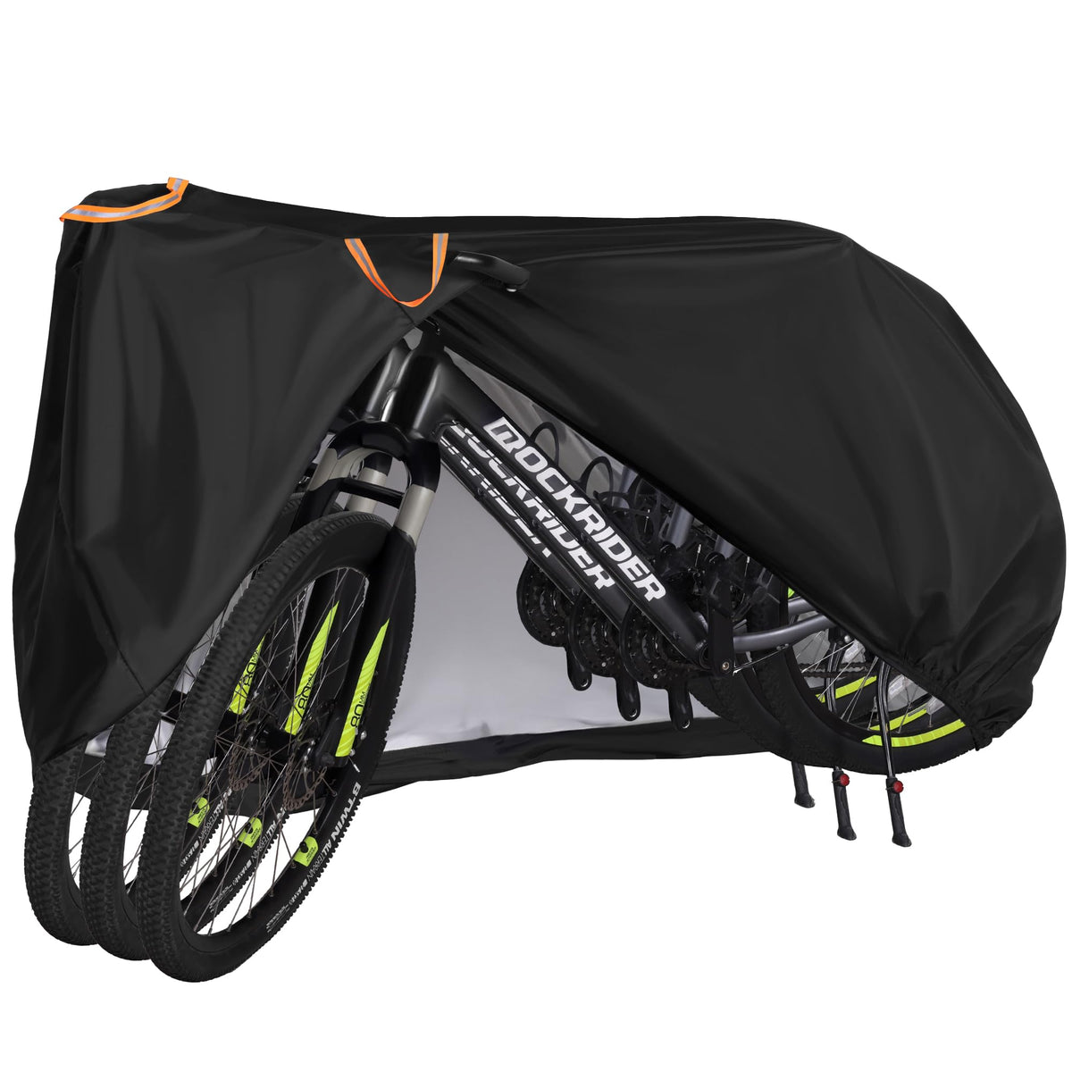 Puroma bike cover protects one bike from rain and dust.