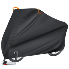 Puroma bike cover protects 1 bike from rain during outdoor storage.