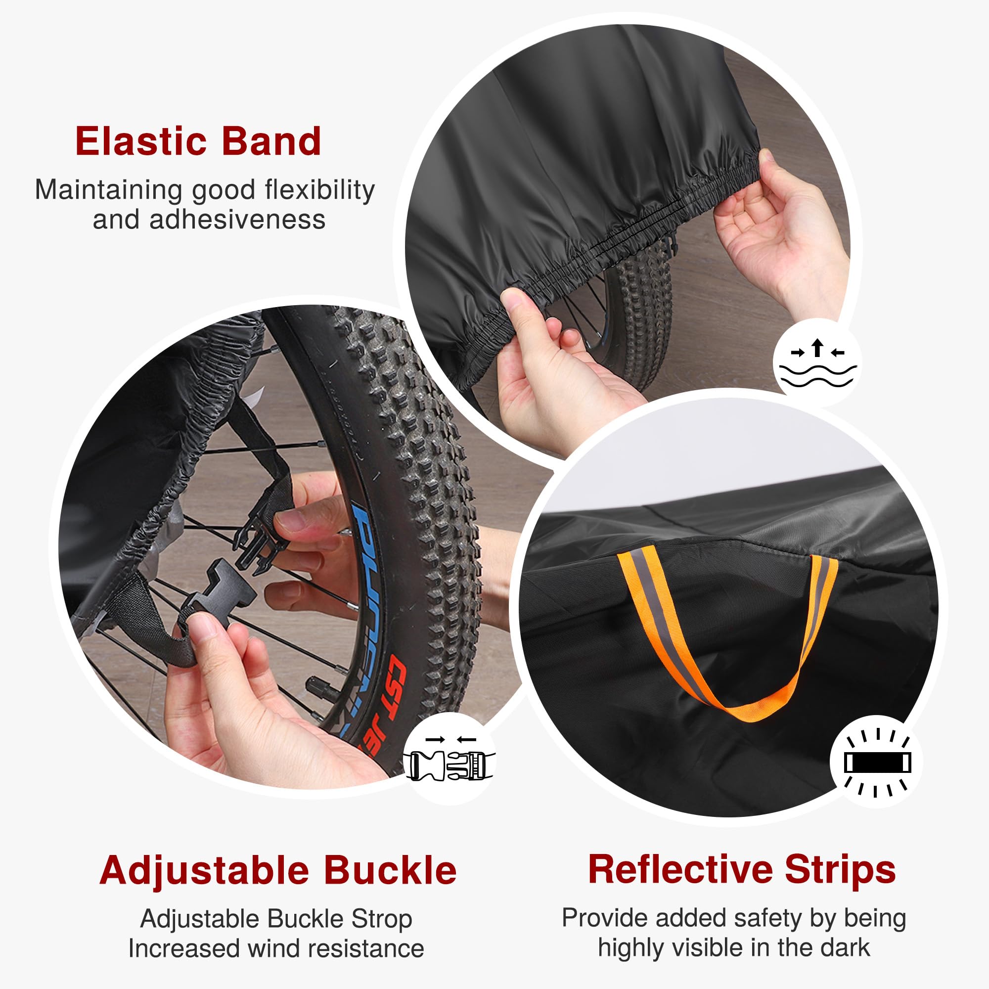Puroma bike cover uses waterproof Oxford cloth blocks rain and snow.