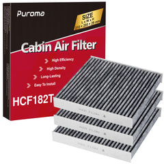 Puroma cabin air filter activated carbon close-up showing odor-control features for the car