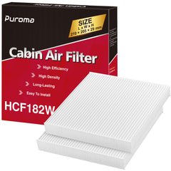 Puroma cabin air filter close-up showing multi-layer filtration for fresher cabin air.