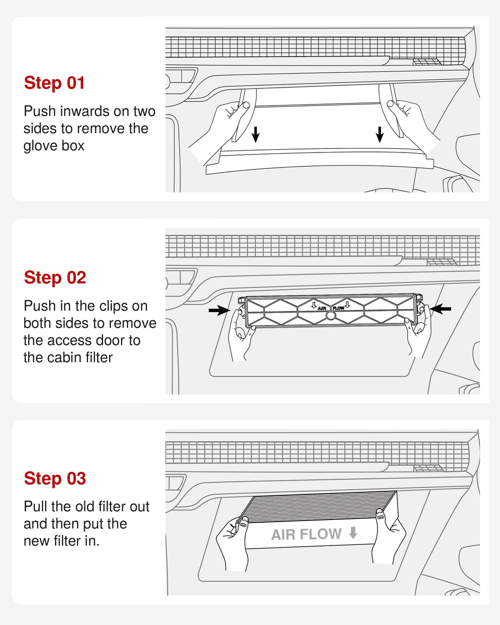 Puroma cabin air filter installation timer suggests a 10-minute setup.
