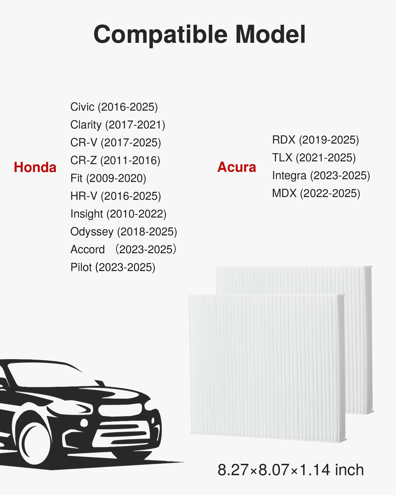 Puroma filter orientation guide with correct airflow arrow for easy install.