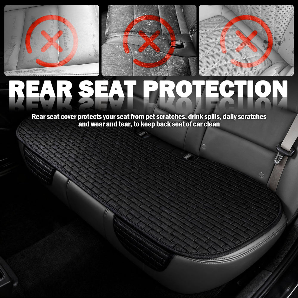 Purthog anti-slip bottom design secures the seat cover during sudden stops.