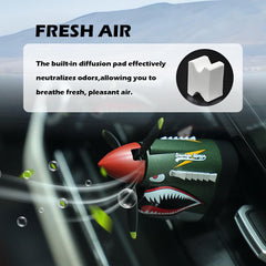 Purthog car air freshener with replaceable diffuser pads softens cabin odors on the go.