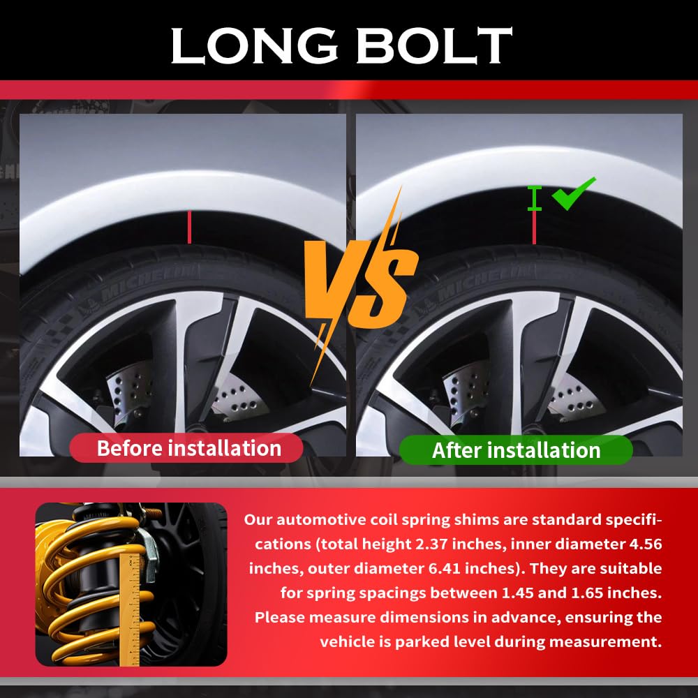 Purthog spacers help reduce body sway for a smoother, quieter ride.