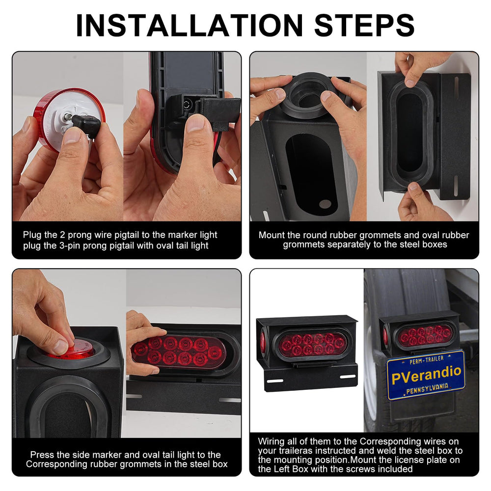 PVerandio 2in round red side marker light for side signaling