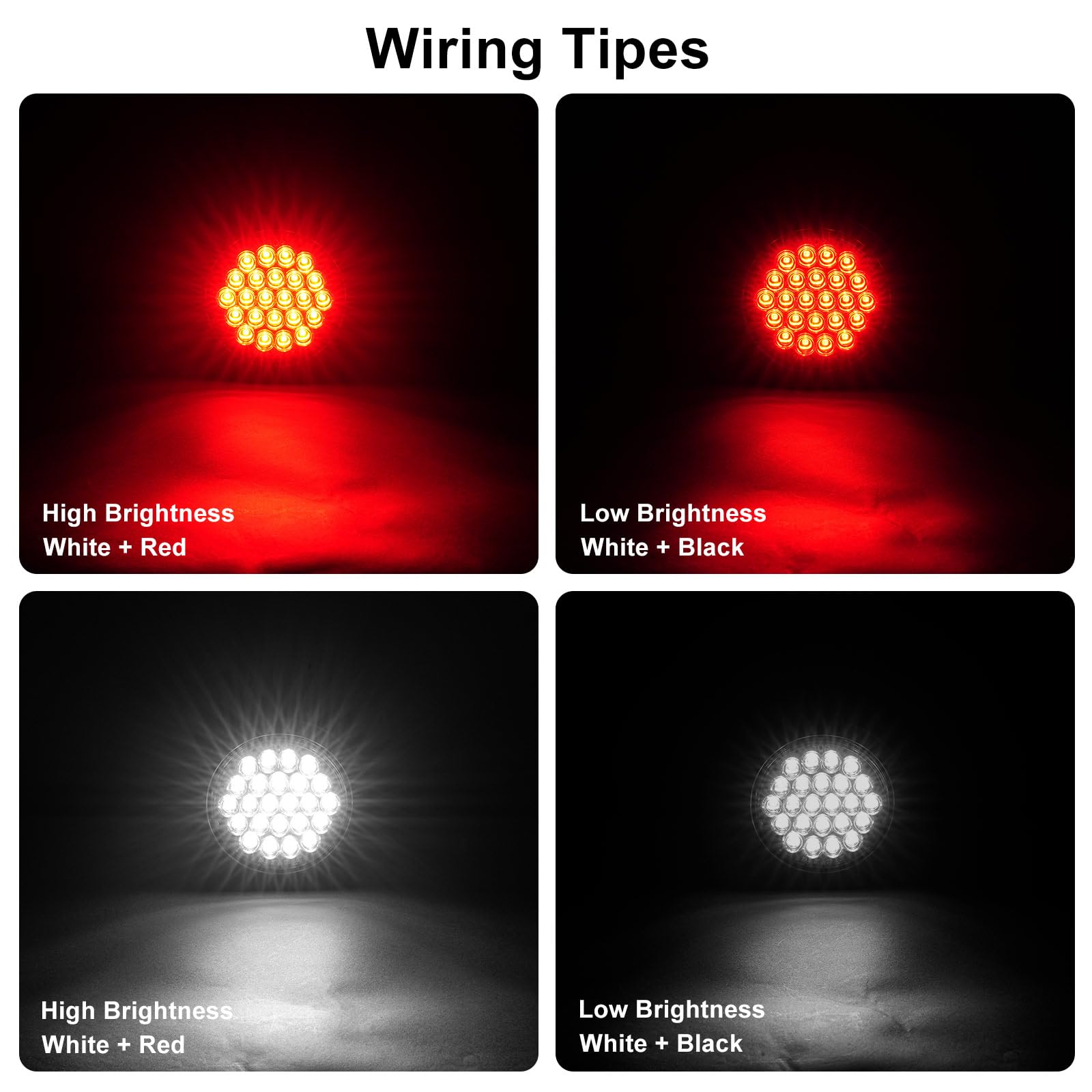 PVerandio white backup light provides clear reverse illumination for 4-inch tails.