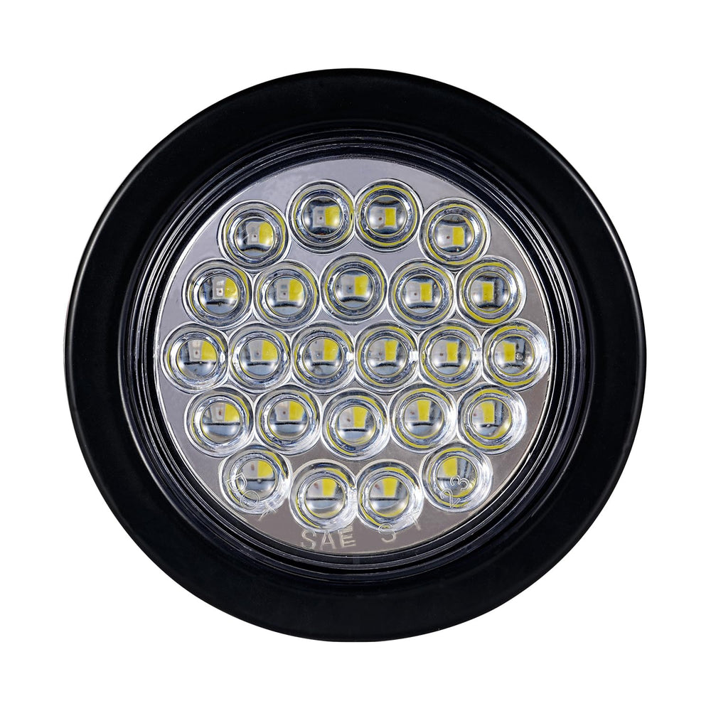 PVerandio clear housing dual-color trailer light showing red stop and white backup.
