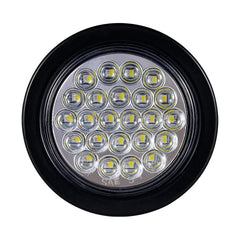 PVerandio clear housing dual-color trailer light showing red stop and white backup.