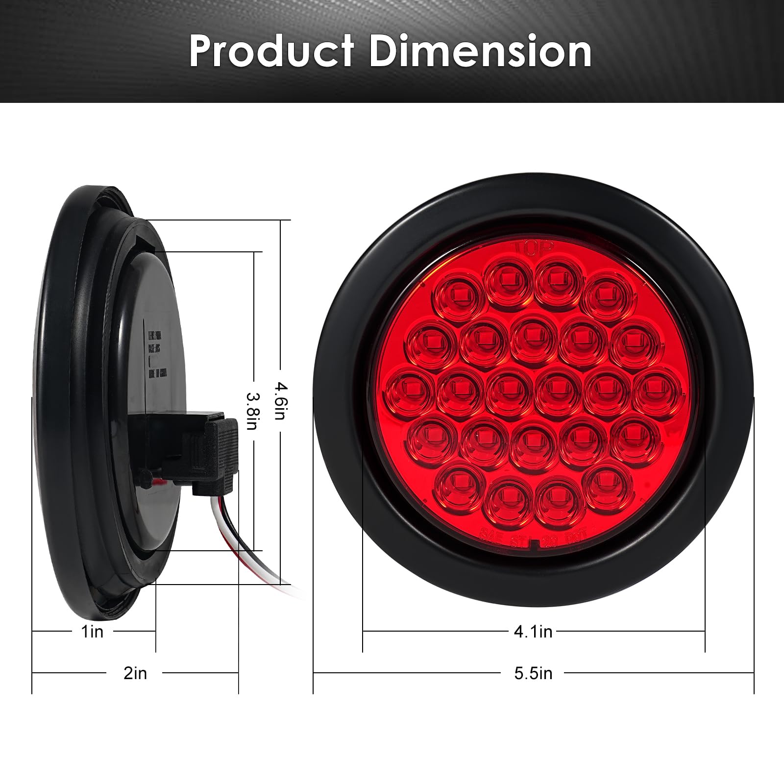 PVerandio high-brightness 24-LED array provides wide lighting and longer life.