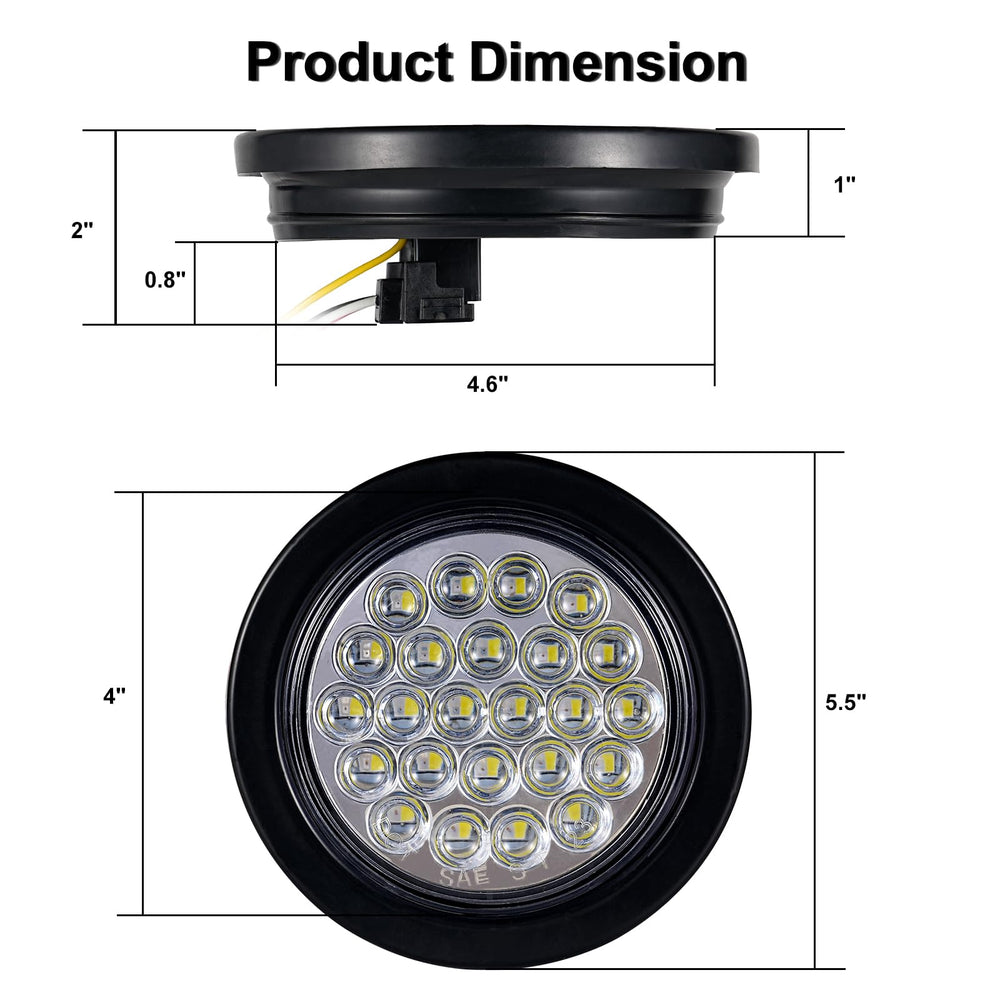 PVerandio installation guide visual of mounting a 4in round trailer light.