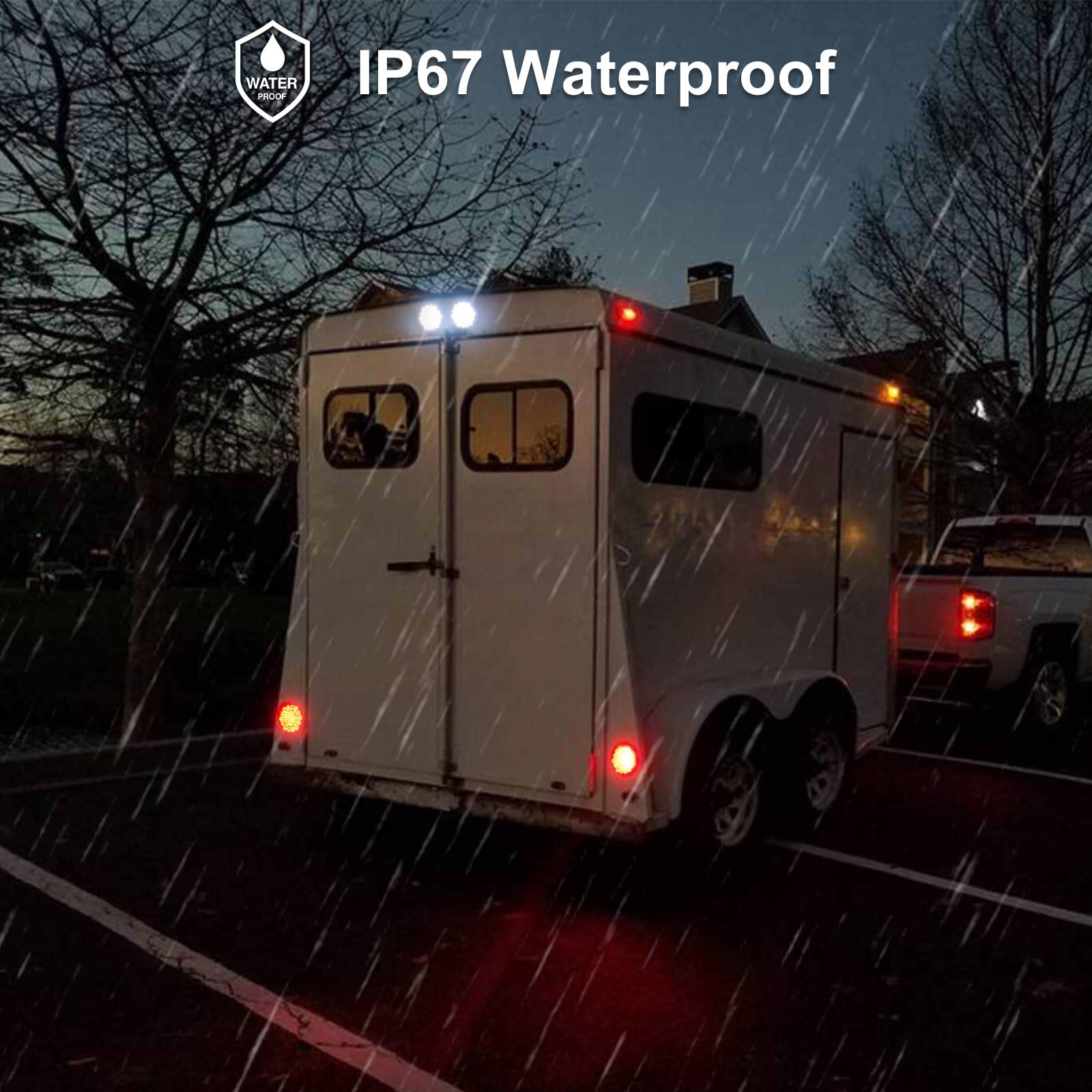PVerandio IP67 waterproof rating keeps lights performing in rain and spray.
