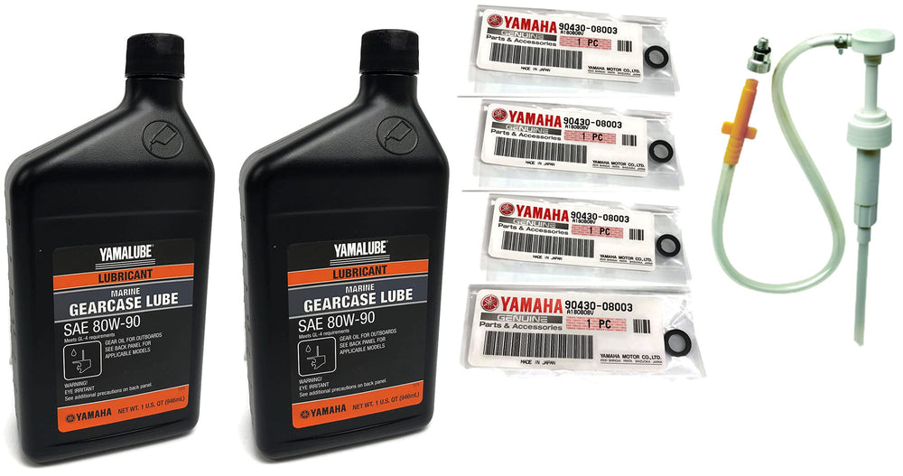 PWC Parts Co Yamaha gear lube kit with pump keeps Yamaha outboards lubricated for smooth twin maintenance.