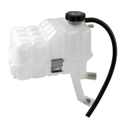 PYHAUTO coolant reservoir tank with cap showing OEM-style assembly and secure cap
