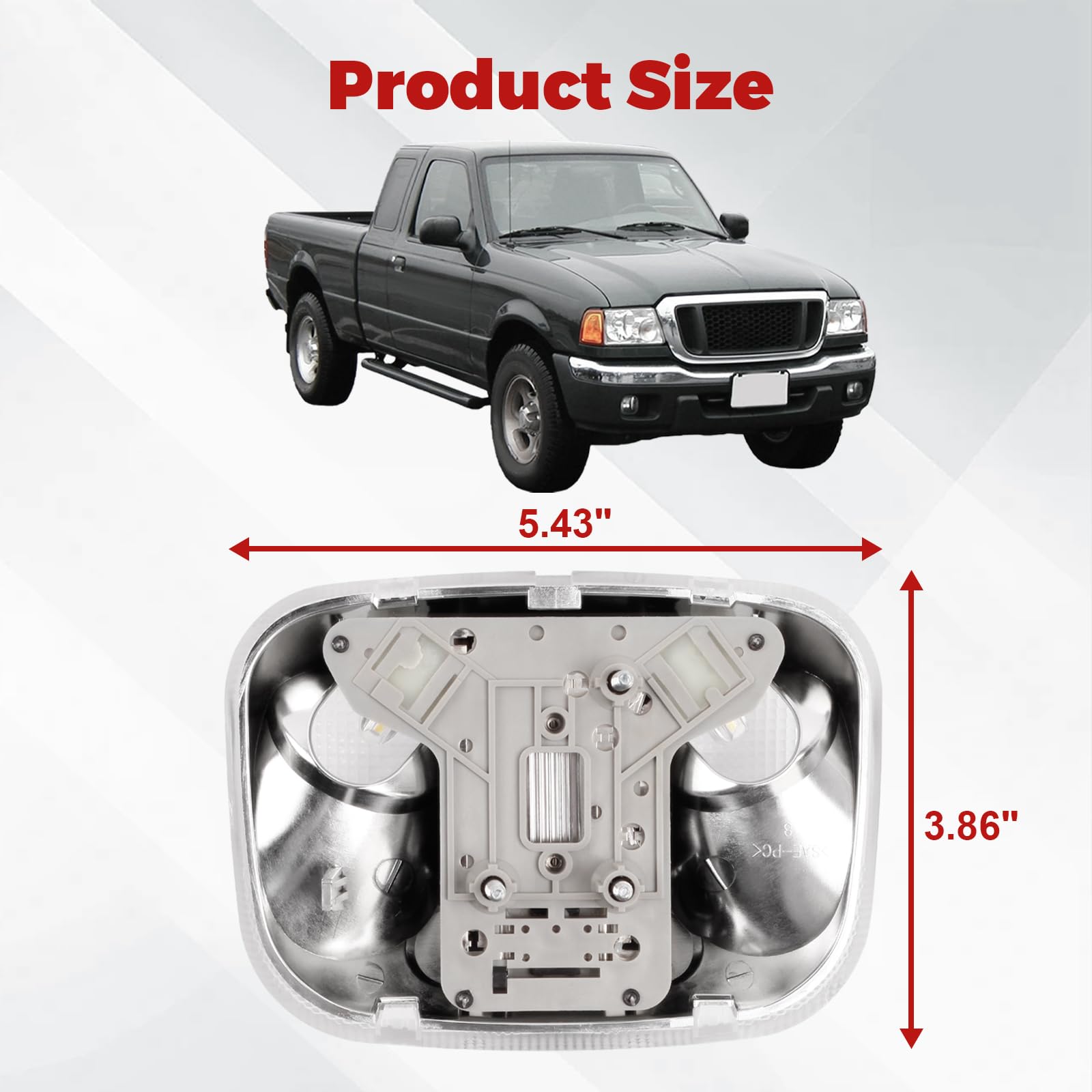 PYHAUTO Ranger dome light assembly packaging and included parts.