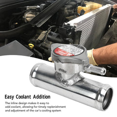 Close-up of the polished aluminum surface on Pyhodi filler neck.