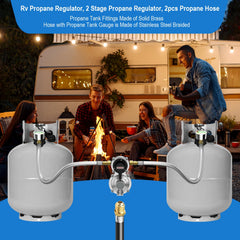 PYXGLAQ 18 inch hose with gauge for easy monitoring on RV trips