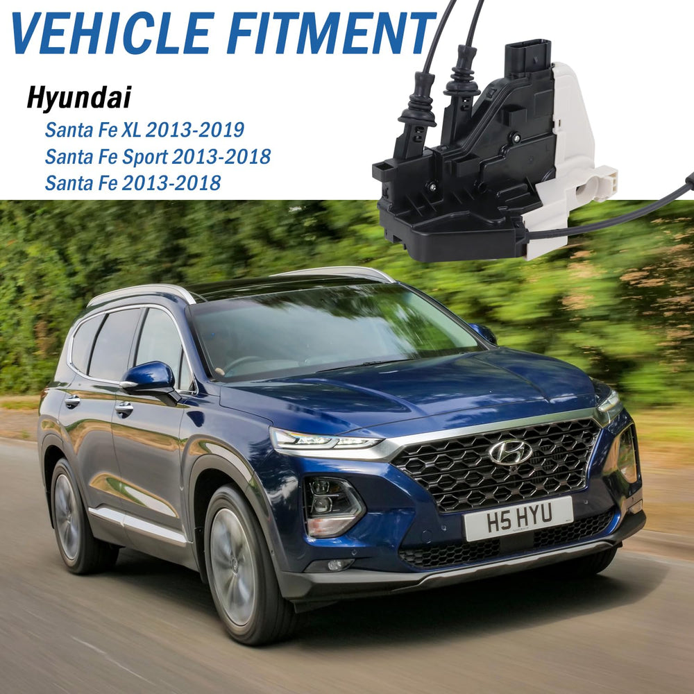 Qagea door latch assembly installed on Hyundai Santa Fe XL demonstrating compatibility
