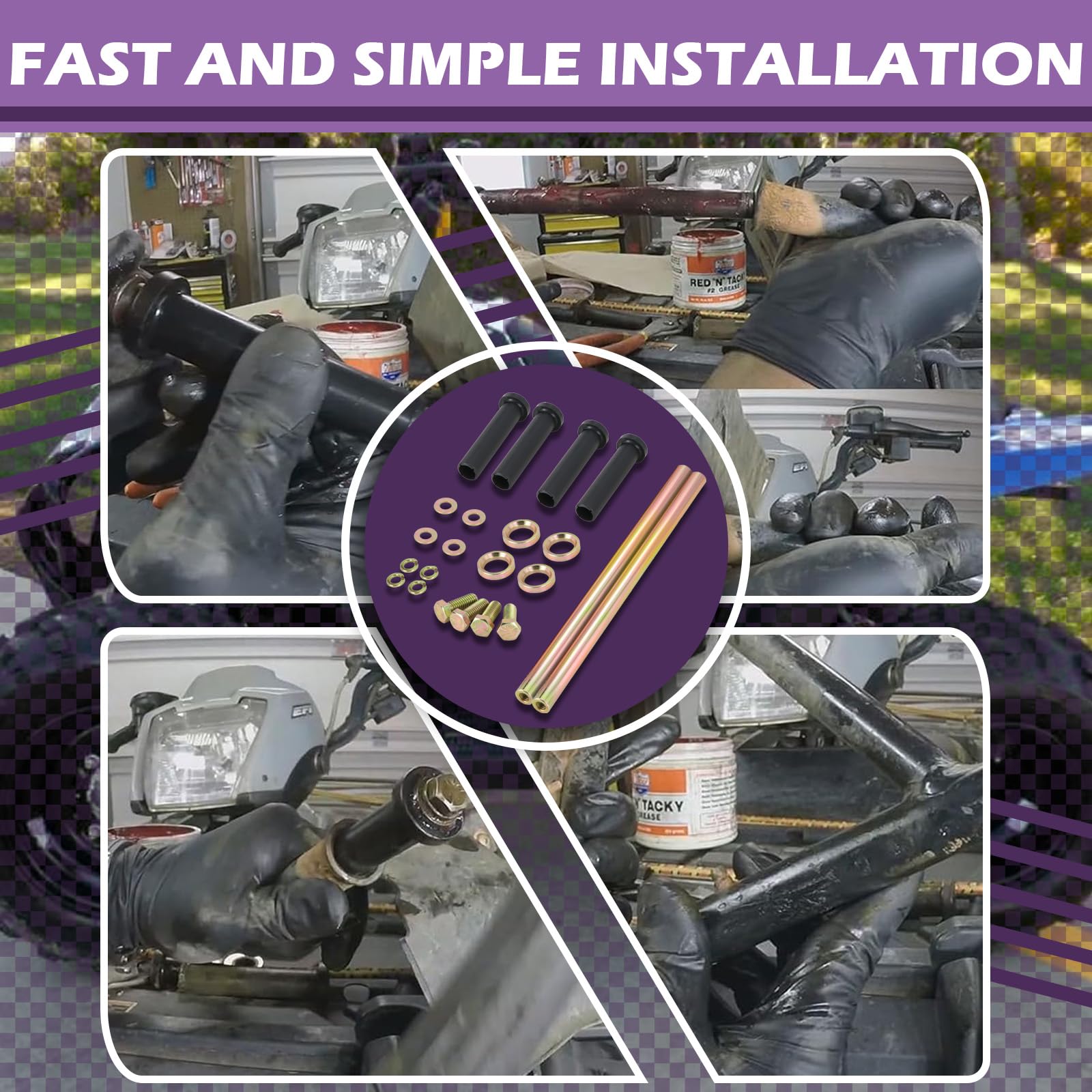 Qagea durable A-arm kit compatible with multiple Polaris models for trails