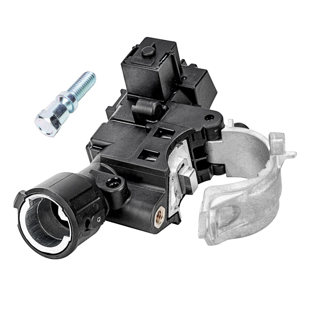 Qagea ignition lock housing with anti-theft bolt close-up view for secure steering column protection.