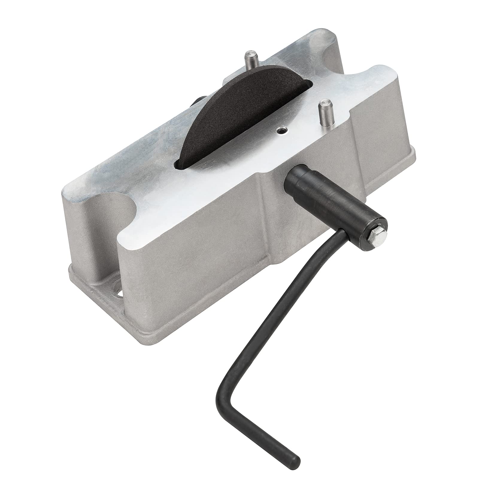 Qagea manual piston ring filer assembly with positioning pin for quick, accurate finishing