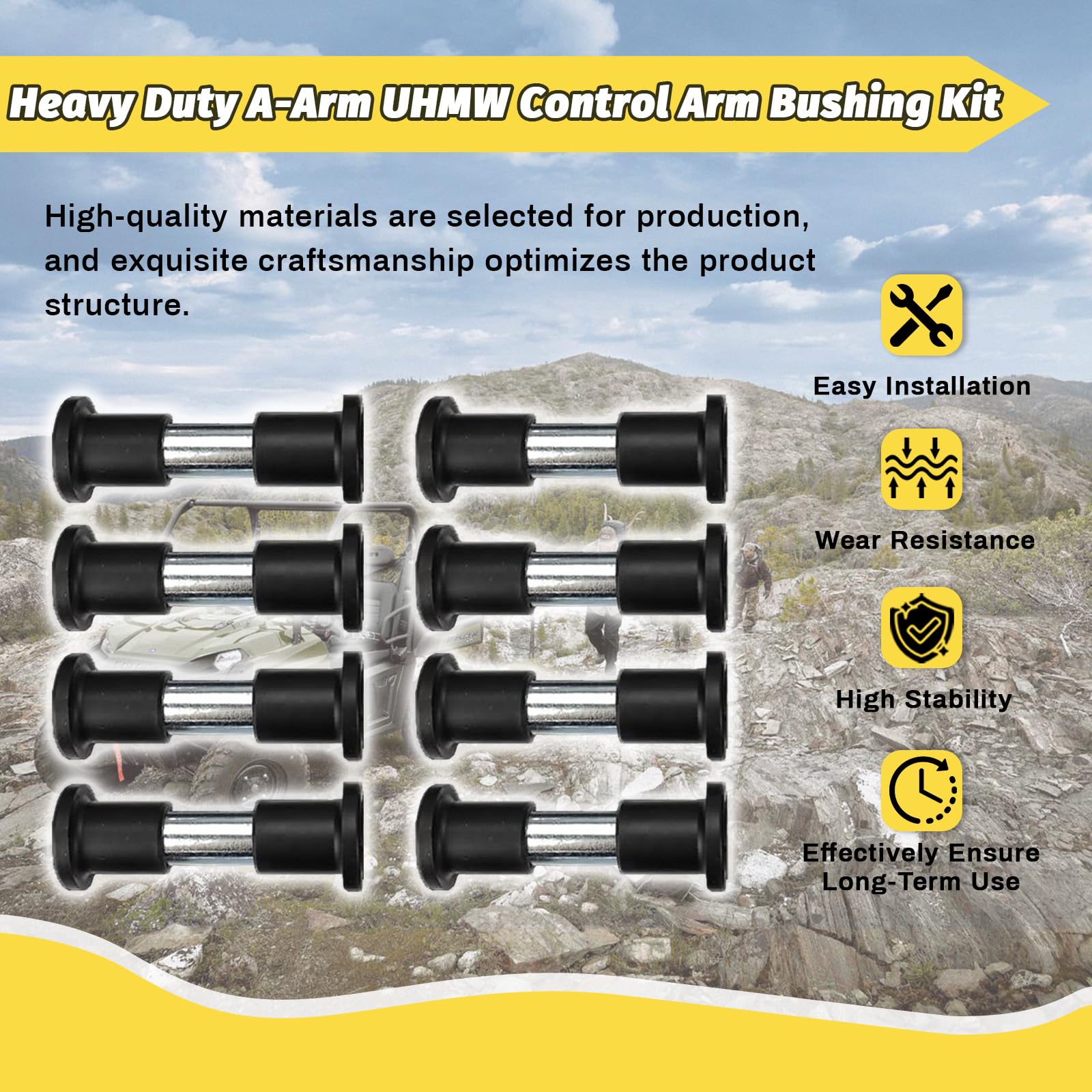Qagea Ranger EV A-Arm Bushing Kit durability in rough terrain