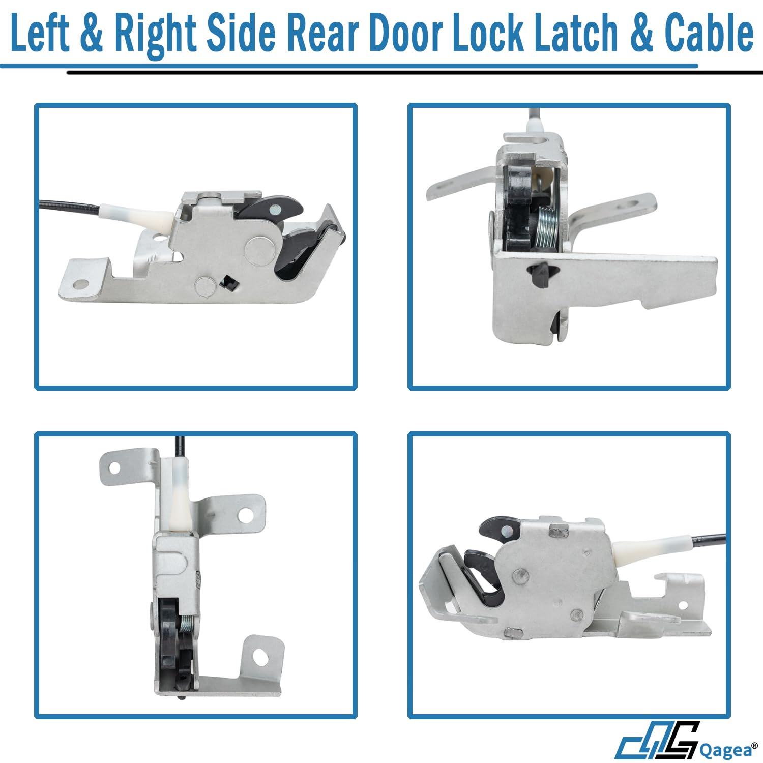 Qagea rear door latch cable with metal construction for Ford F-150, wear resistance