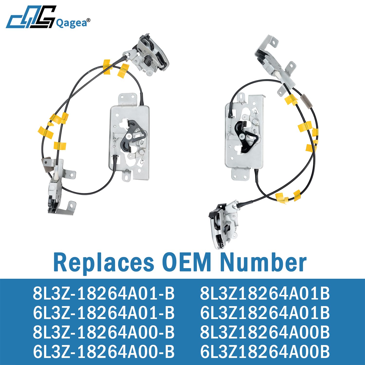 Qagea OEM replacement left rear door latch cable for Ford F-150, durable build