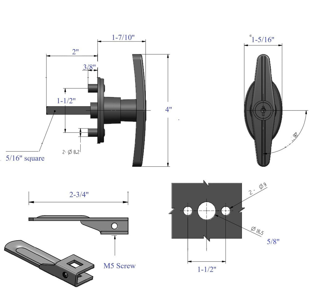 QANVEE zinc die-cast finish conveys durable weather resistance.