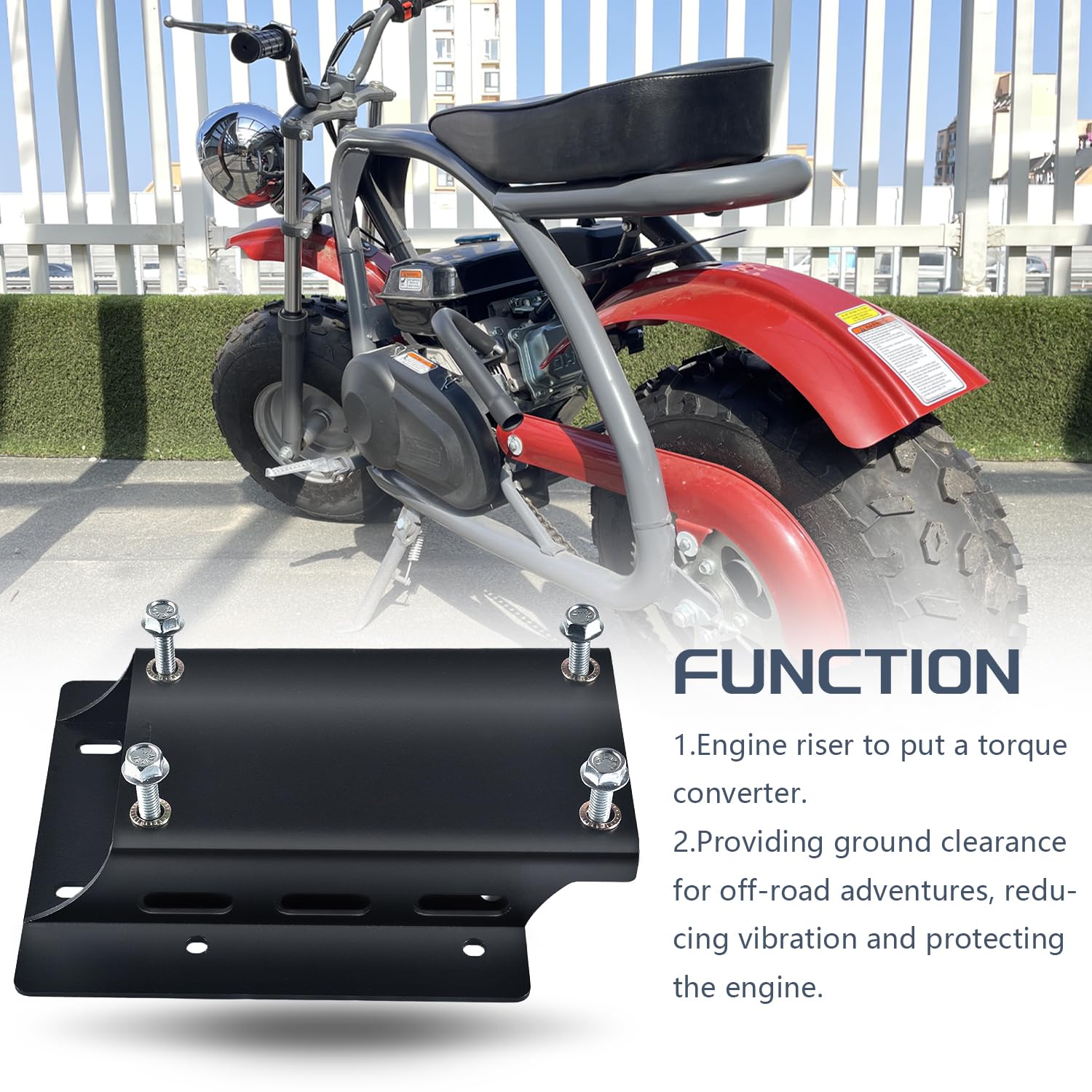 QASKEHKT Massimo MB200 engine riser plate for reliable mounting