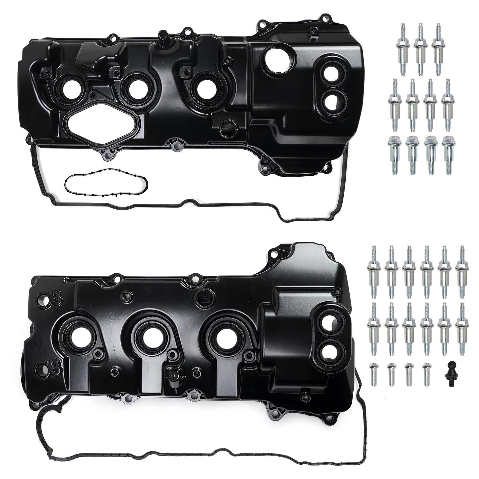 QBselecar upgrade aluminum valve cover left for Ford engines with precise fit and seal