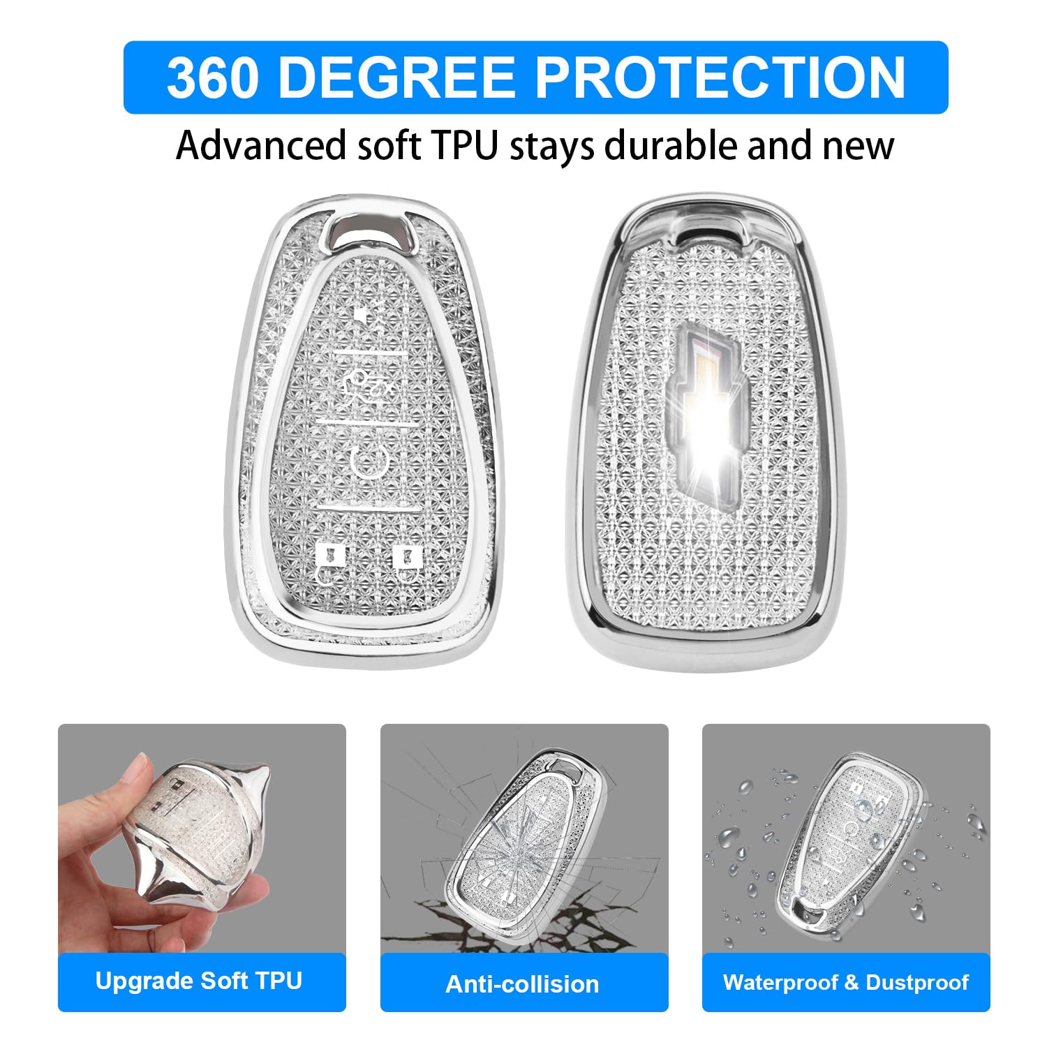QBUC key fob cover with precise 1:1 button fit