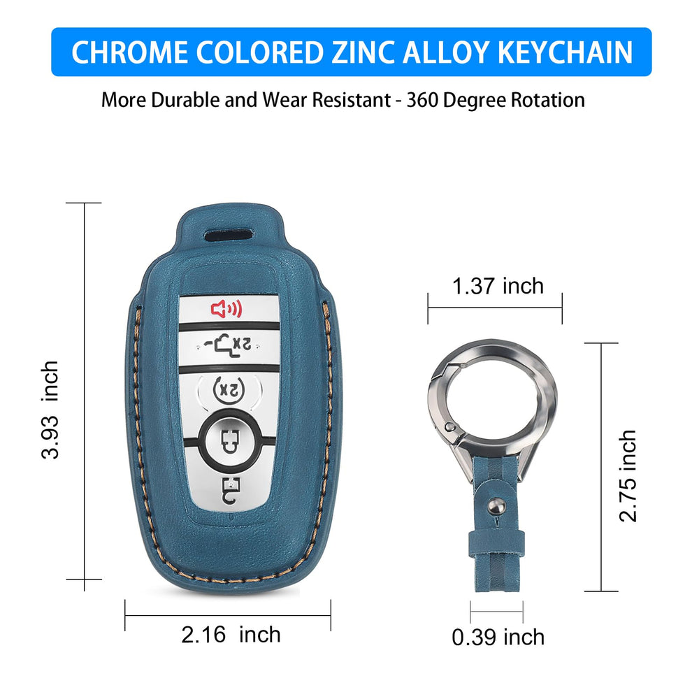 QBUC 3/4/5 button Ford key fob blue cover protects from dust