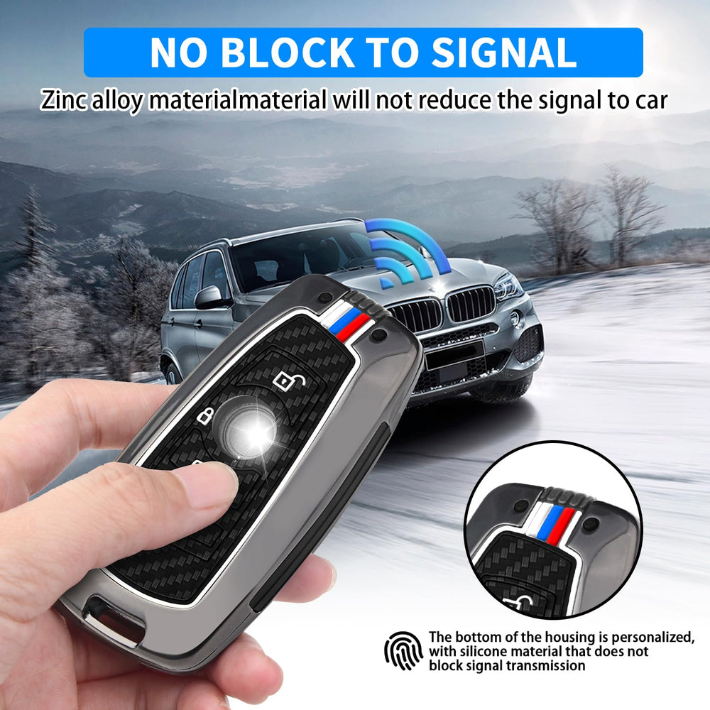 QBUC BMW key fob cover compatible with BMW 1–7 series and X models